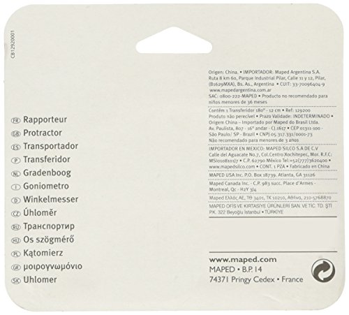 Rapporteur 180° Maped en aluminium