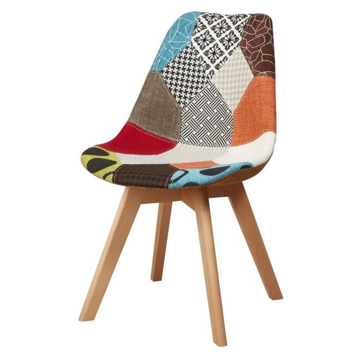 Chaise Mexican Patchwork Style Scandinave