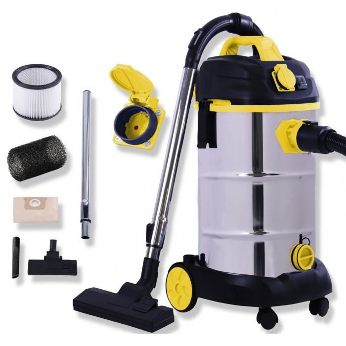MASKO Aspirateur industriel - 1600 W - 30 L - Eau et poussiere
