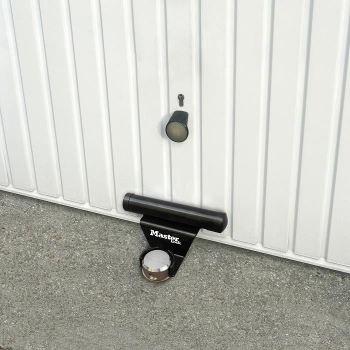 Antivol Pour Porte De Garage Basculante - Master Lock - Barre De Securite En Acier - Cylindre A 6 Goupilles