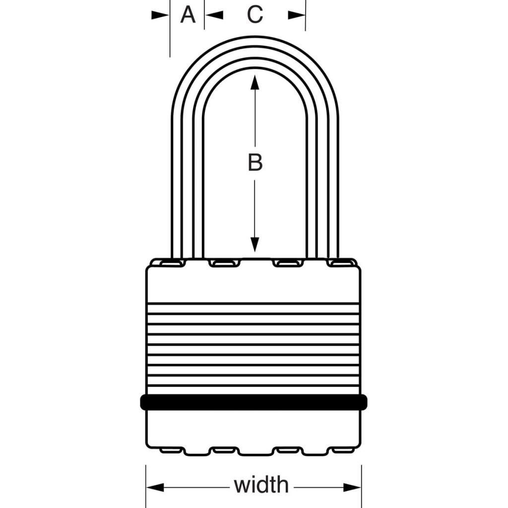 Cadenas Haute Securite Master Lock M1eurdlfcc A Cle Acier Lamine Exterieur Anse M