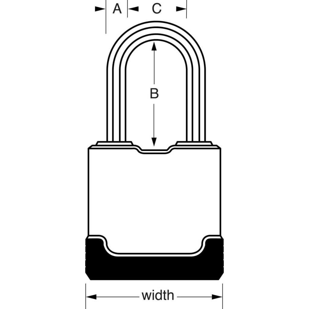 Master Lock Cadenas Haute Securire Acier Lamine Masterlock - Anse 38 Mm - Longueur 48 Mm