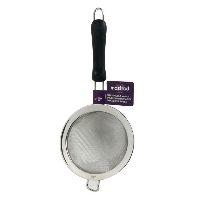 Tamis Inox Double Maille 20 Cm Noir Mastrad