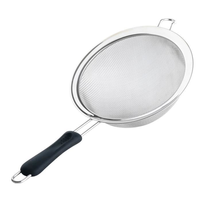Tamis Inox Double Maille 20 Cm Noir Mastrad