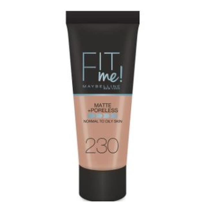 Fond De Teint Maybelline New-york Fluide Fit Me Matte & Poreless - Peaux Normales A Grasses - 230 Beige Sable - 30 Ml
