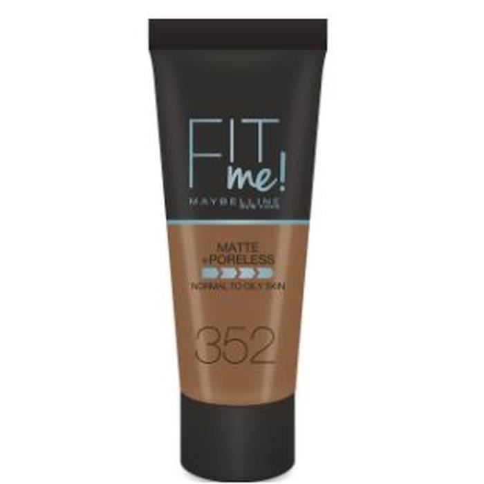 Maybelline Fond De Teint Fit Me Matte & Poreless - 352 Cacao