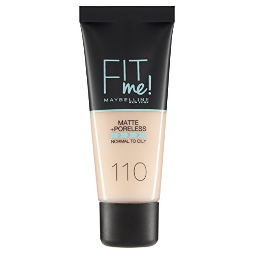 Maybelline New York Fit Me Matteporeless Fond De Teint Matifiant Pour Peaux Normales A Grasses Teinte 110 Porcelain 30 Ml