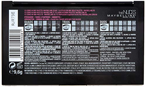 Fard A Paupieres Maybelline New York Palette The Nudes Couleur Nudes Teinte Nudes