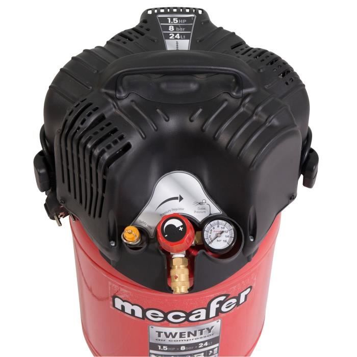Compresseur Dair Vertical 24l 15hp Mecafer Twenty 180 Lmin 8 Bar Transportable