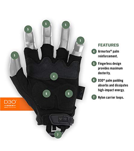 Gants Coques Mechanix M Pact Fingerless Tres Respirant Protection Des Articulations Touch Screen
