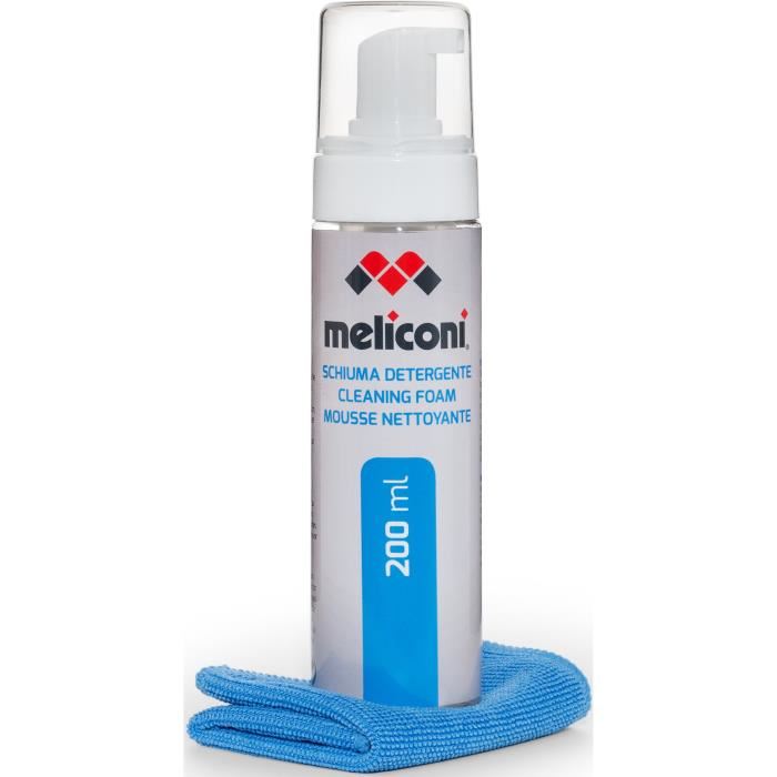 Meliconi C 200 Foam Mousse Nettoyante 200ml Avec Chiffon Microfibre