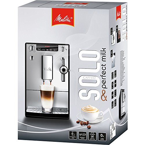 Machine A Cafe Expresso Avec Broyeur Melitta Solo® Perfect Milk E957 203 Argent 15 Bars 1400 Watts