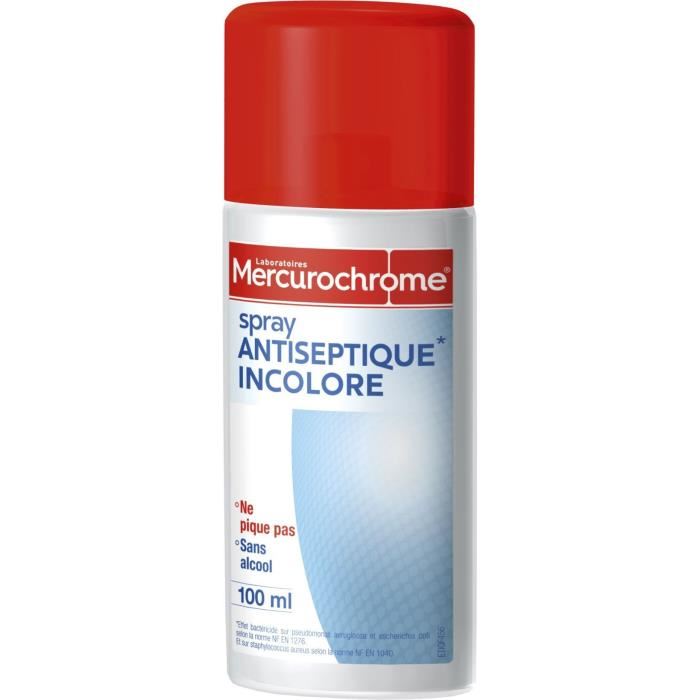 Mercurochrome Spray antiseptique incolore 100ml
