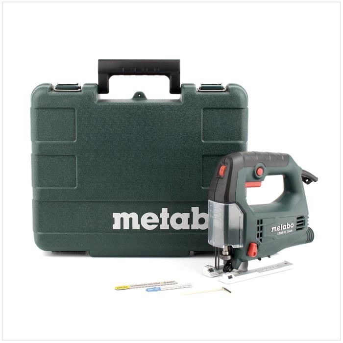 Scie Sauteuse Metabo Steb 65 Quick - 450w - Poignee Softgrip - Aspiration Des Sciures - Coffret Inclus