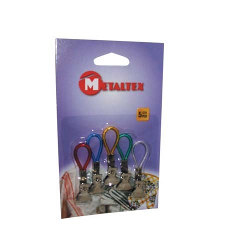 Pince Caiman Metaltex 297104 Lot De 5 Accroche Torchons Et Serviettes Plastique