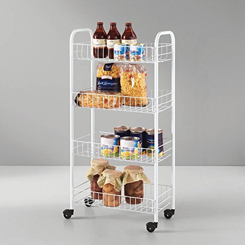 Metaltex Chariot De Cuisine Avec 4 Paniers Pisa Blanc