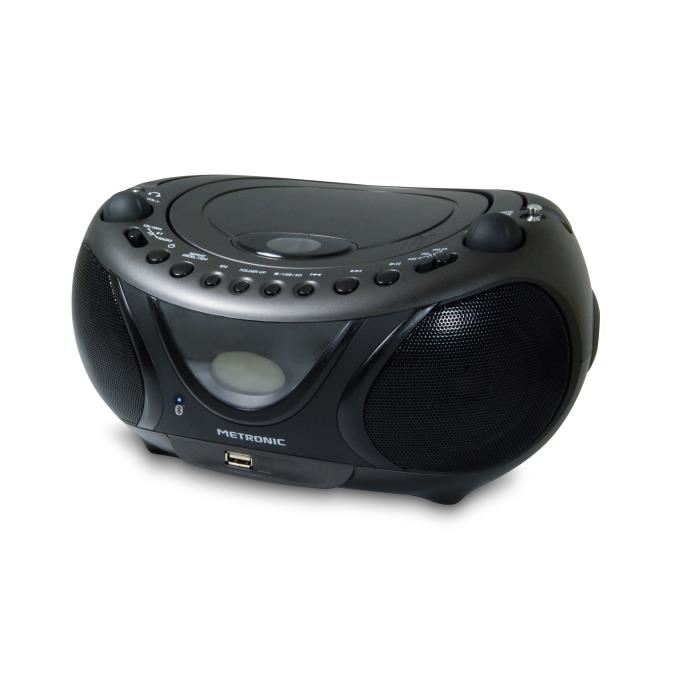 Boombox - Metronic 477135 - Lecteur Cd/mp3 - Bluetooth - Noir