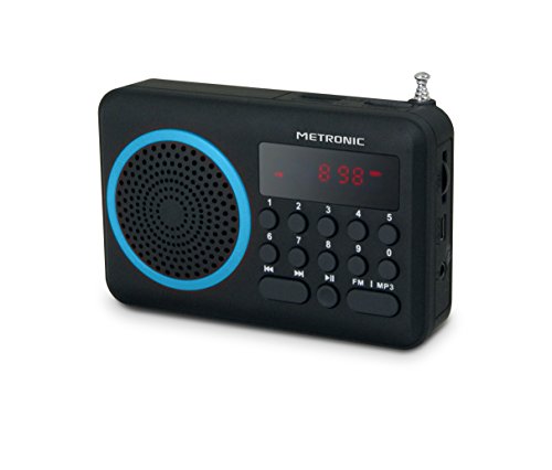 MET 477203 Radio portable FM Bleu