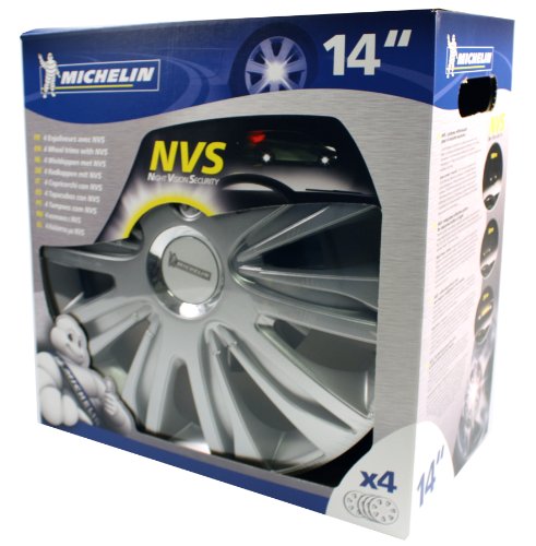 4 enjoliveurs gris/chrome MICHELIN NVS 42 14 pouces