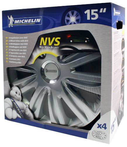 4 enjoliveurs gris/chrome MICHELIN NVS 42 15 pouces