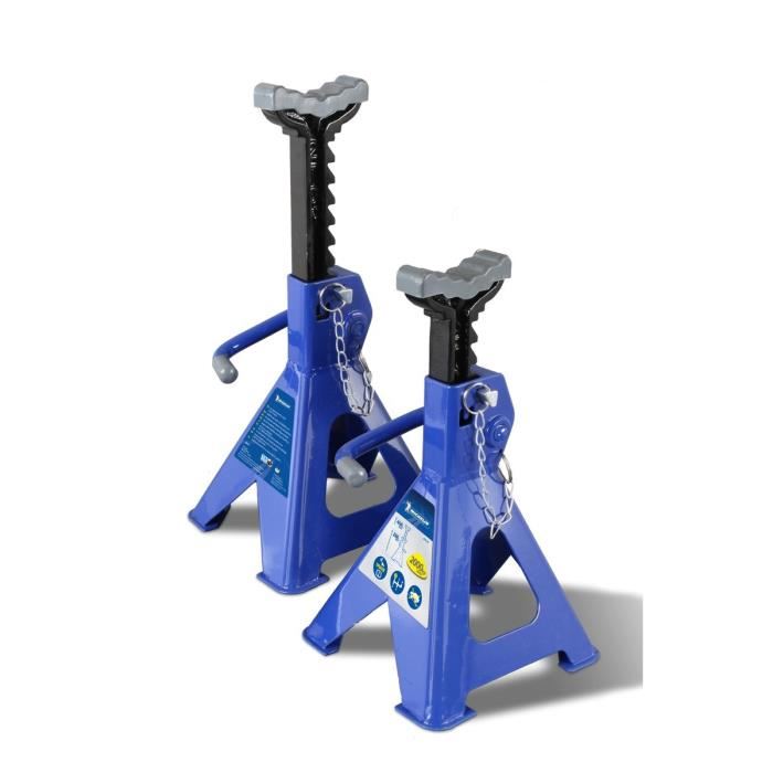 Chandelles A Cremaillere Maxi 2 T Hauteur 280 A 415mm Michelin Blocage Facile Et Rapide Avec Levier Goupille De Securite