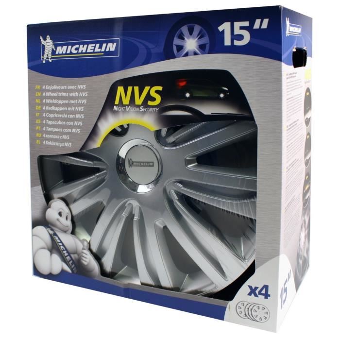 Michelin 4 Enjoliveurs 15 Chrome Nvs42