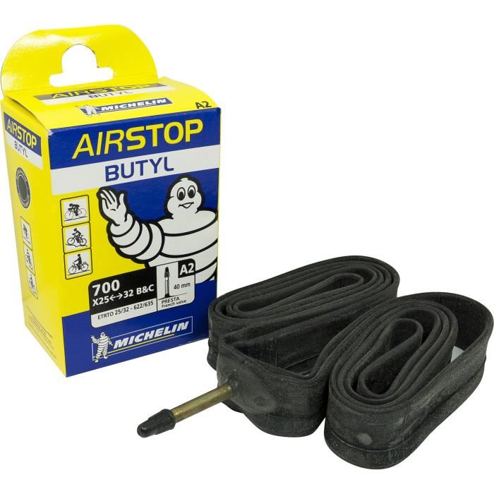 Chambre A Air Velo Michelin Air Stop A2 700 X 25/32c Presta 40mm