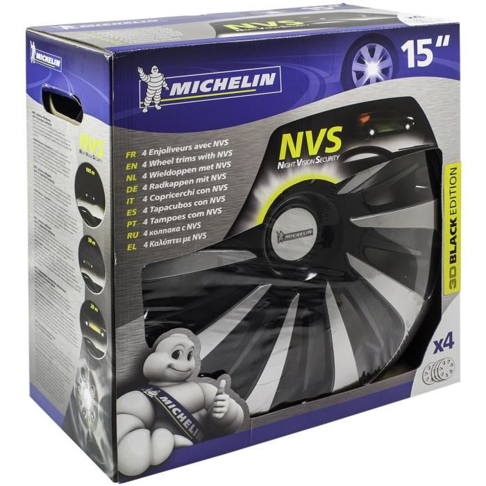 Michelin Enjoliveur 15 Nvs 3d Par 4 En Boîte Noir