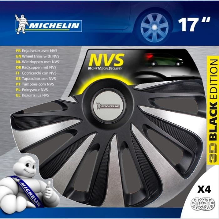 Michelin Enjoliveur 17 Nvs 3d Par 4 En Boite Noir