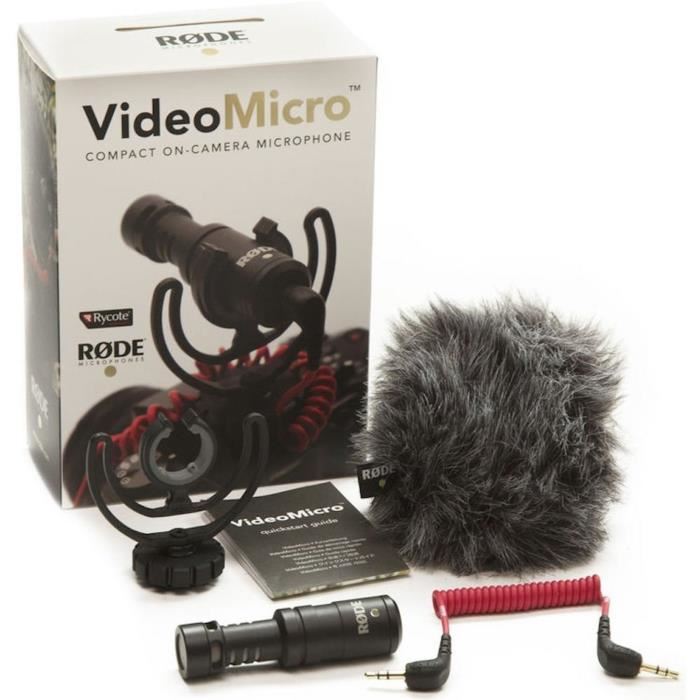 Microphone Camera Rode Microphones Video Mic Micro Avec Cable Avec Protection Pare Vent