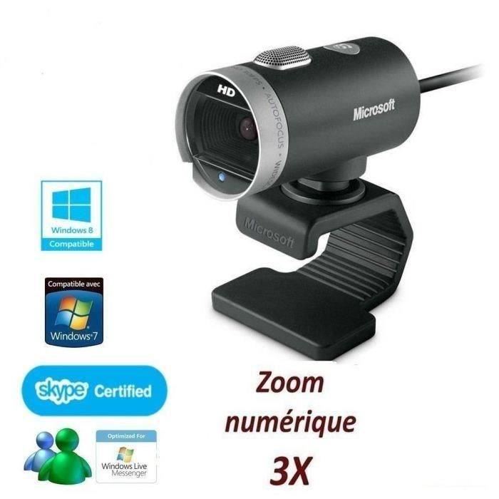 Microsoft Webcam Lifecam Cinema Filaire Usb 20 Camera Couleur 1280x720 Microphone Integre Noir