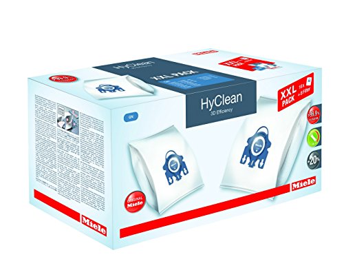 Miele 10408410 - Pack Xxl Gn Hyclean 3d - 16 Sacs Gn 3d Efficiency, 2 Filtres Moteur, 2 Filtres D'evacuation - 3.5l - Technologie 3d