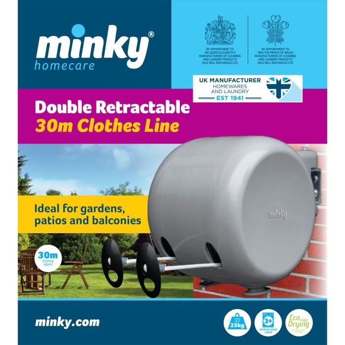 Minky Sechoir Enrouleur 30 Metres - Roll System