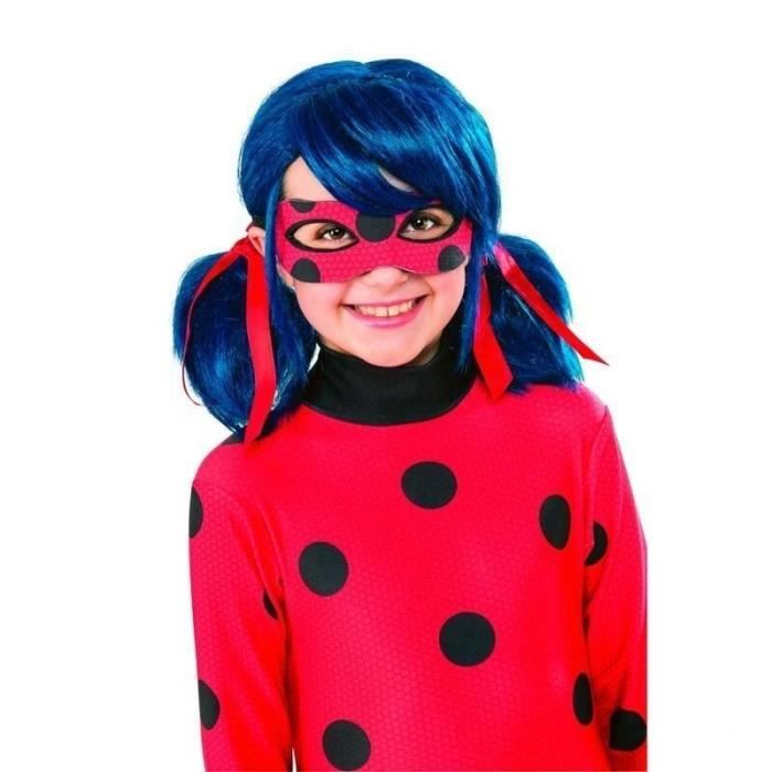Perruque Ladybug Miraculous - Rubies - Modele Miraculous - Couleur Bleu - Pour Enfant