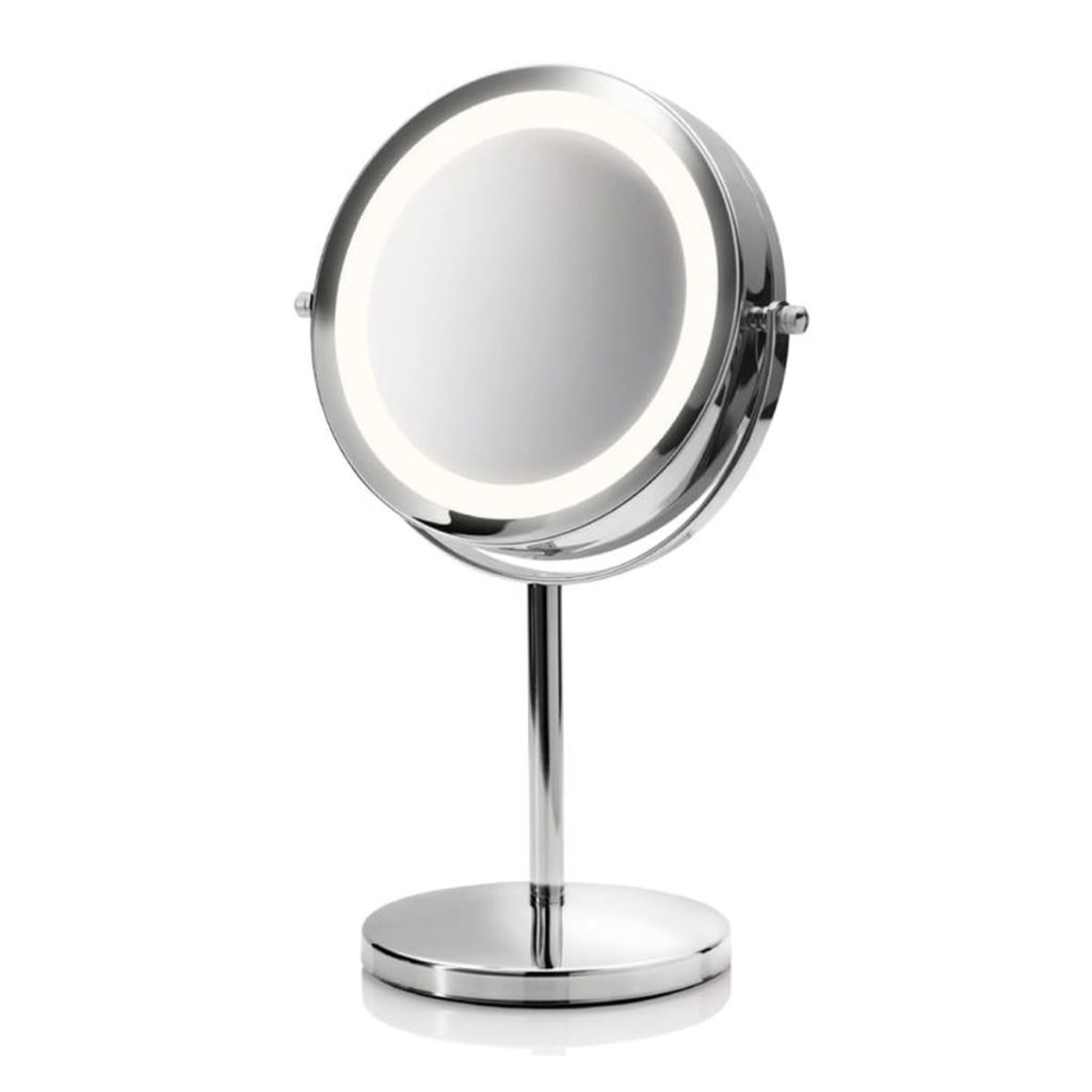 Medisana - Miroir Cosmetique 2 En 1 - Argente - Metal Chrome - Grossissement Normal Et X5