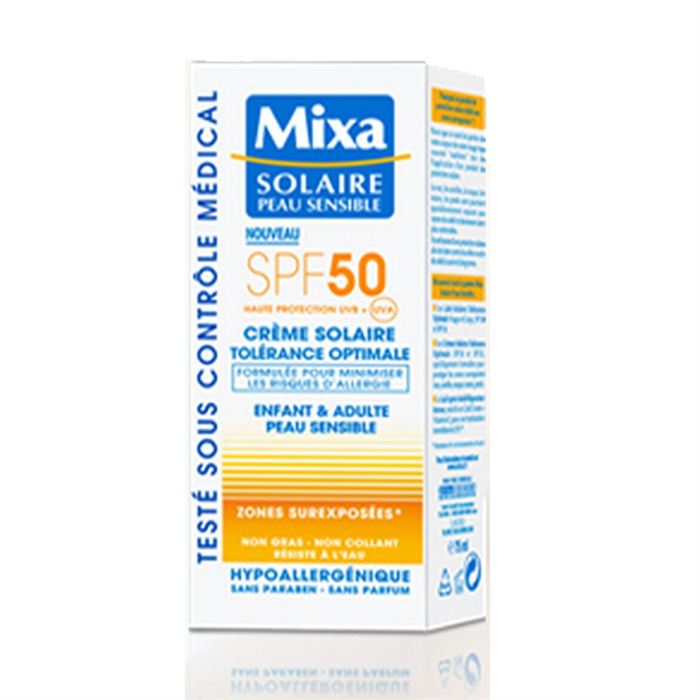 Mixa Creme Solaire Peaux Sensibles - Spf 50 - 75 Ml