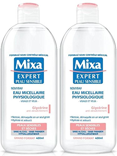 MIXA Expert Peau Sensible - Eau Micellaire Physiologique Anti-dessechement - 400 ml