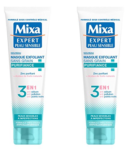 MIXA Masque Exfoliant Purifiance Sans grains - Pour peaux sensibles - 150 ml