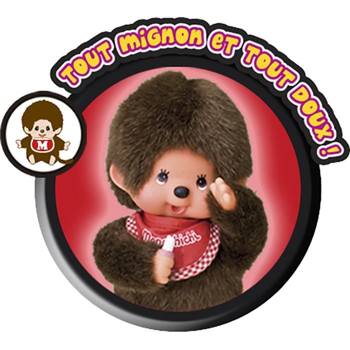 Monchhichi Garcon Bavoir Rouge 20 Cm