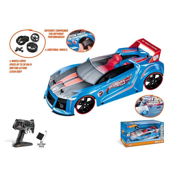Mondo Motors - Voiture Telecommandee Hot Wheels Quick N Sik 1:10