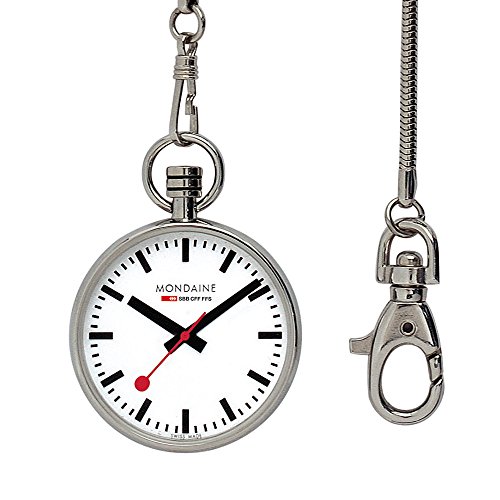 Mondaine Montre Pocket White / Snake Chain 43 Mm Unisex