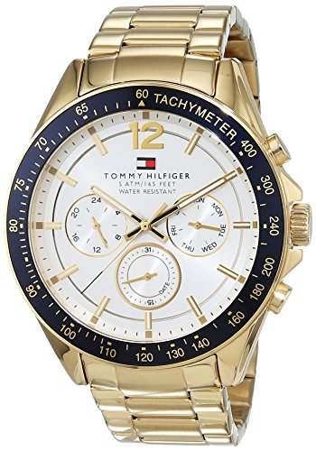 Montre Homme - Tommy Hilfiger - 1791121 - Acier Inoxydable - Cadran Émail Blanc - Multifonction