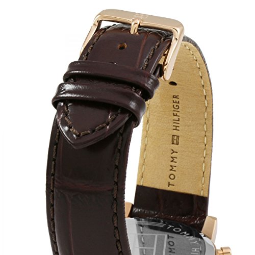 Montre Tommy Hilfiger 1791399 Cuir Marron Boitier Dore Multifonctions