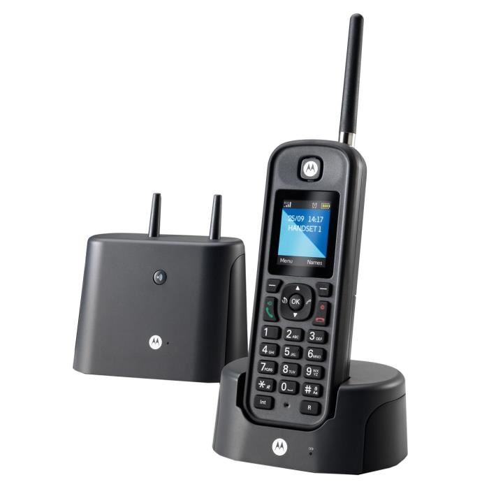 Motorola O201 Telephone Sans Fil Sans Repondeur Noir