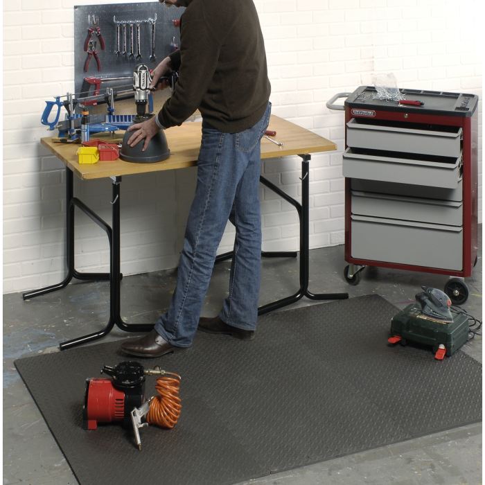Mottez Lot De 6 Tapis De Mousse Multi Usages Gris