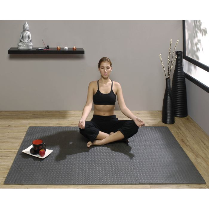 Mottez Lot De 6 Tapis De Mousse Multi Usages Gris
