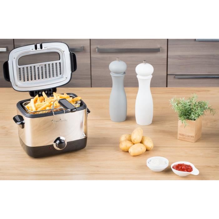 Moulinex Minifrito Friteuse Classique 1 L 600 De Frites Jusqua 4 Personnes 150 °c A 190 °c Compact Rangement Facile