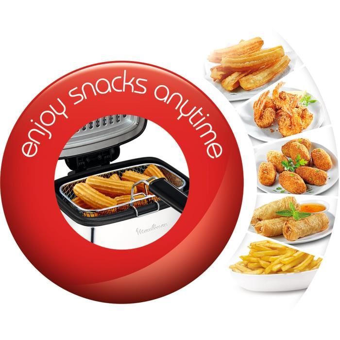 Moulinex Minifrito Friteuse Classique 1 L 600 De Frites Jusqua 4 Personnes 150 °c A 190 °c Compact Rangement Facile