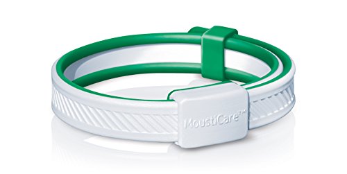 Mousticare Bracelet Anti Moustique Blanc et Vert