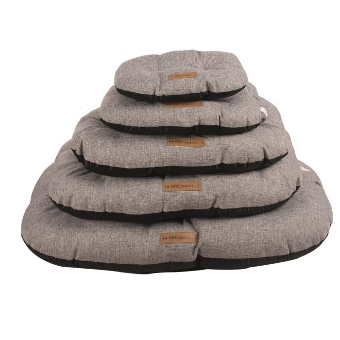 Coussin Oleron Ovale L Gris Clair 64 x 42 x 14 cm